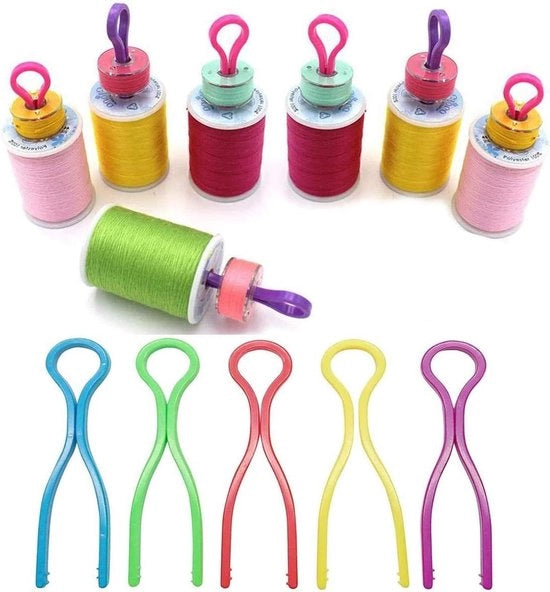 100 pezzi di clip per tenere a posto i tubi, accessori per macchina da cucire, clip per tubi (5 colori)