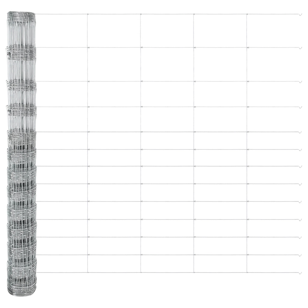 Recinzione da Campo  1,5x50 m Acciaio Galvanizzato