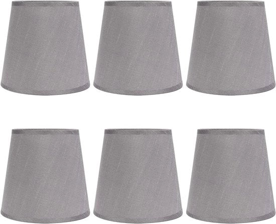 Lampenkap Kroonluchter Design Moderno Grigio E14 Lampada da Parete Lampada da Sospensione Decorazione Camera da Letto Studio Hotel - Set da 6