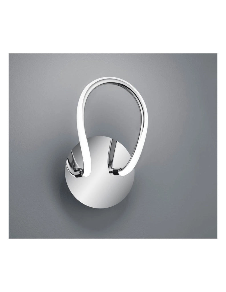 Applique Parete Design Moderno Cromo Led Dimmer 4000k Bologna Trio Lighting