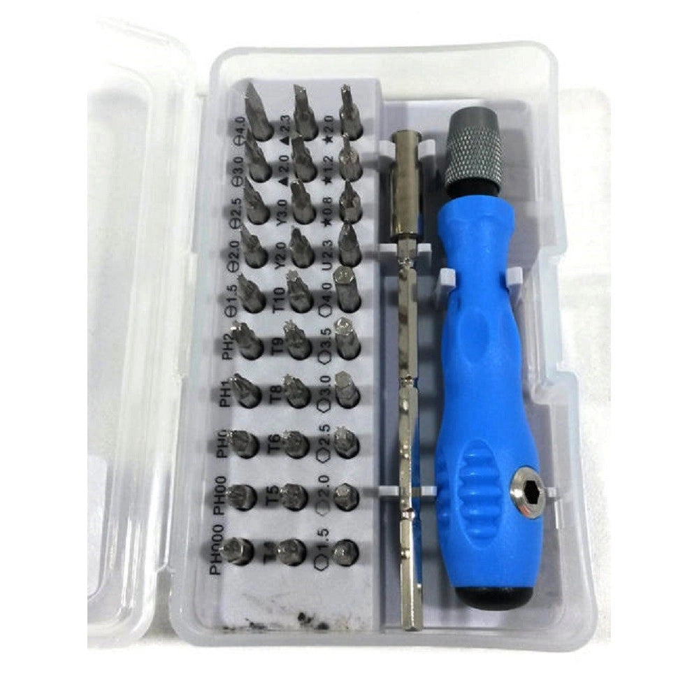Trade Shop - Set 32 In 1 Punte Di Precisione Cacciaviti Torx Per Cellulari Orologi Pc 7389c -
