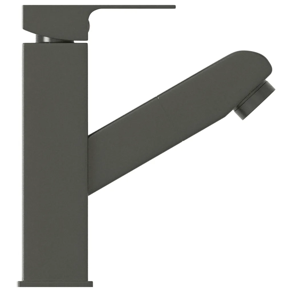 Rubinetto Lavabo da Bagno Funzione Estraibile Grigio 157x172 mm 149078
