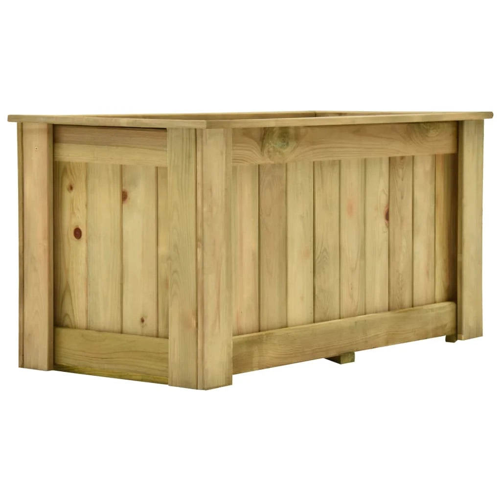 Fioriera rialzata 100 x 50 x 50 cm in legno di pino impregnato 02_0000841