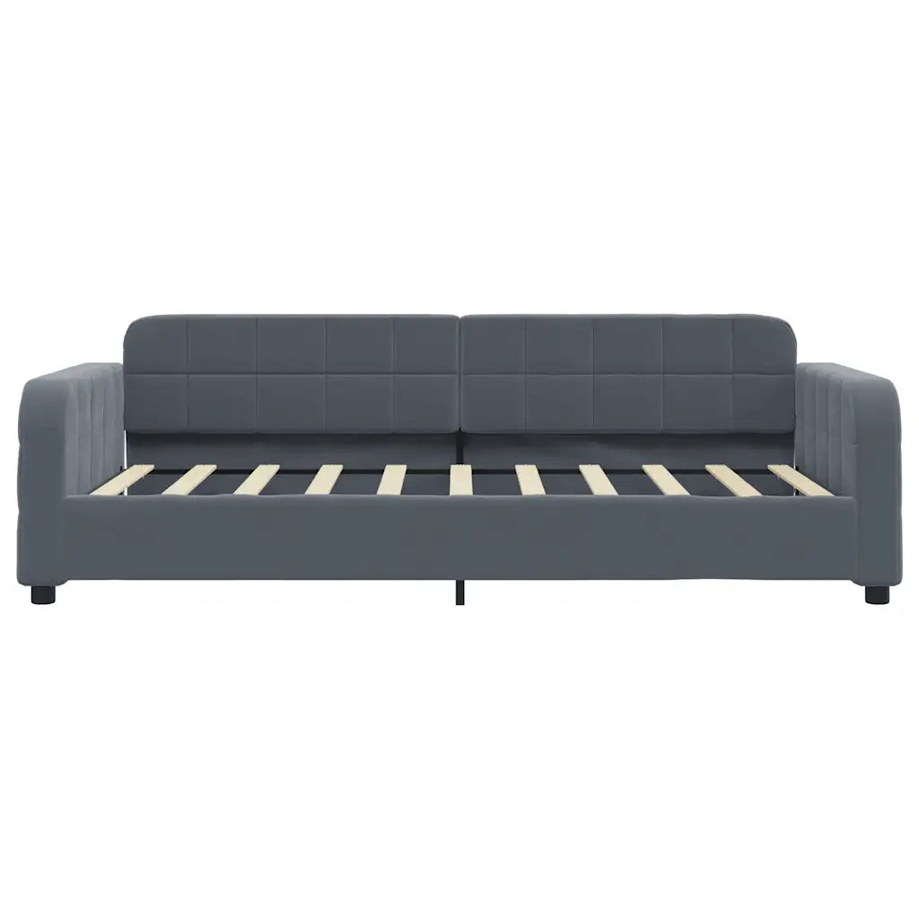 Divano Letto con Letto Estraibile-Sofa Letto-Daybed Grigio Scuro 90x190cm Velluto 474909