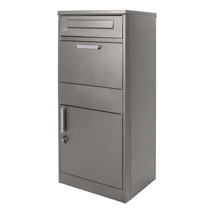 Cassetta postale per pacchi grigia 50x37x112cm Portapacchi con serratura