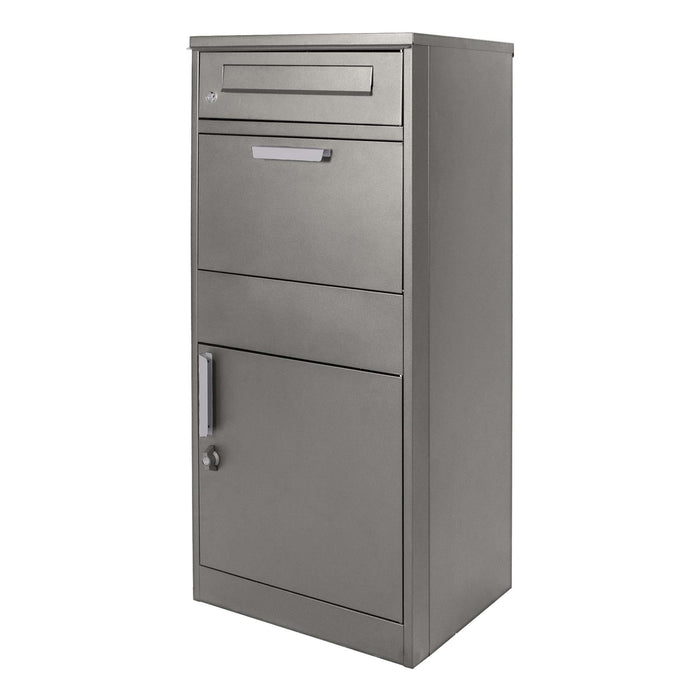 Cassetta postale per pacchi grigia 50x37x112cm Portapacchi con serratura