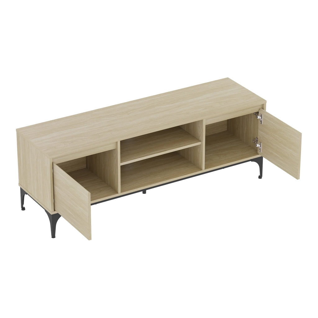 Mobile porta TV mobile porta TV per soggiorno mensola 140 x 40 x 50 cm effetto rovere chiaro 03_0010065