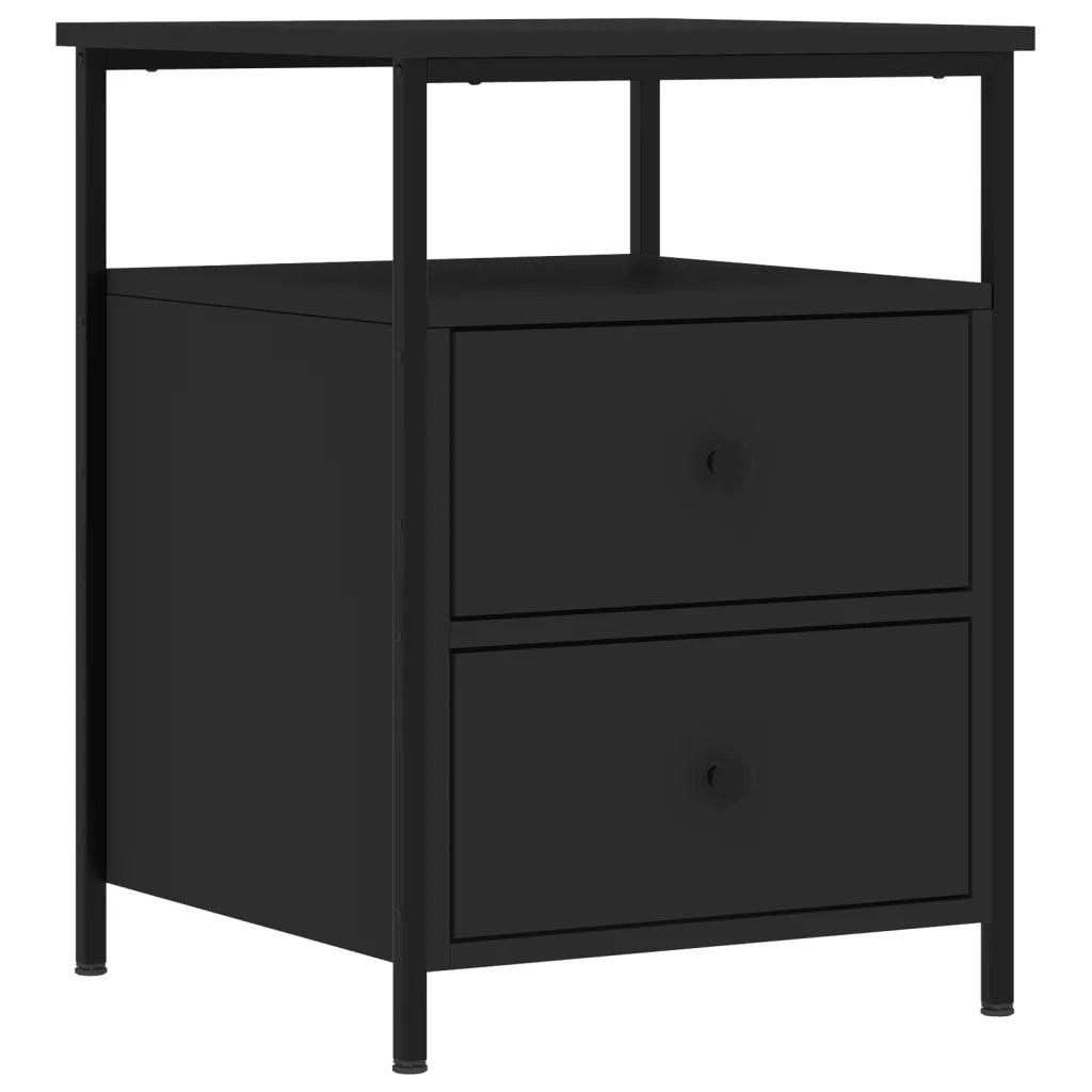 Comodino Nero 44x45x60 cm in Legno Multistratocod mxl 126297