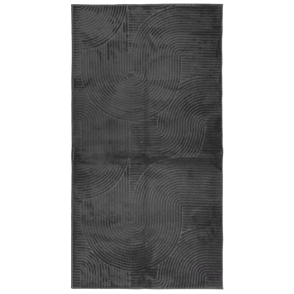 Tappeto del soggiorno | Tappeto IZA a Pelo Corto Aspetto Scandinavo antracite 80x150 cm