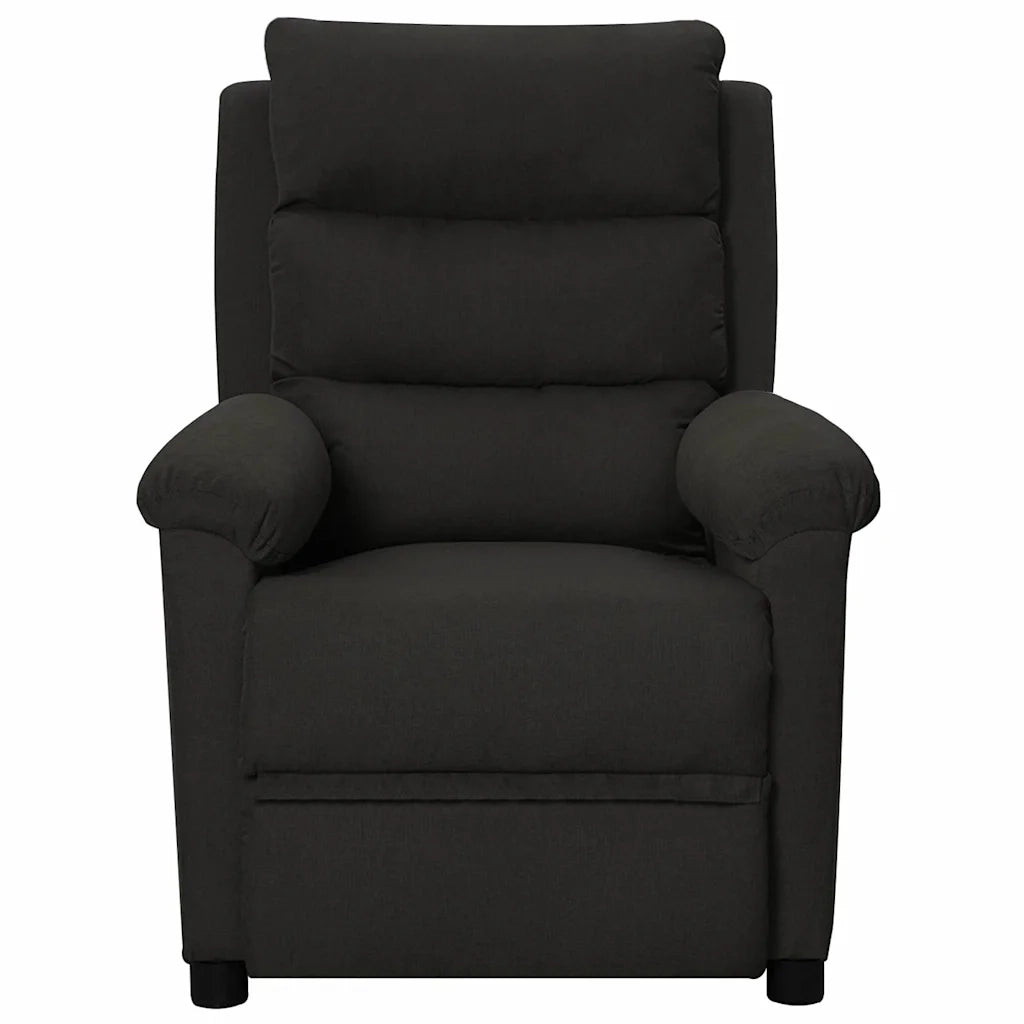 Divano Sedia-Poltrona Reclinabile in Tessuto Nero 142778