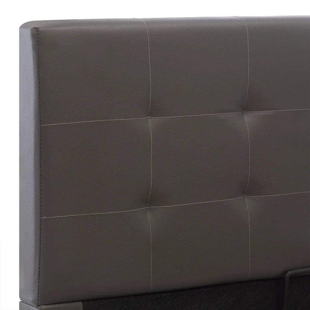 Giroletto con Contenitore Idraulico Grigio Similpelle 120x200cm 285524