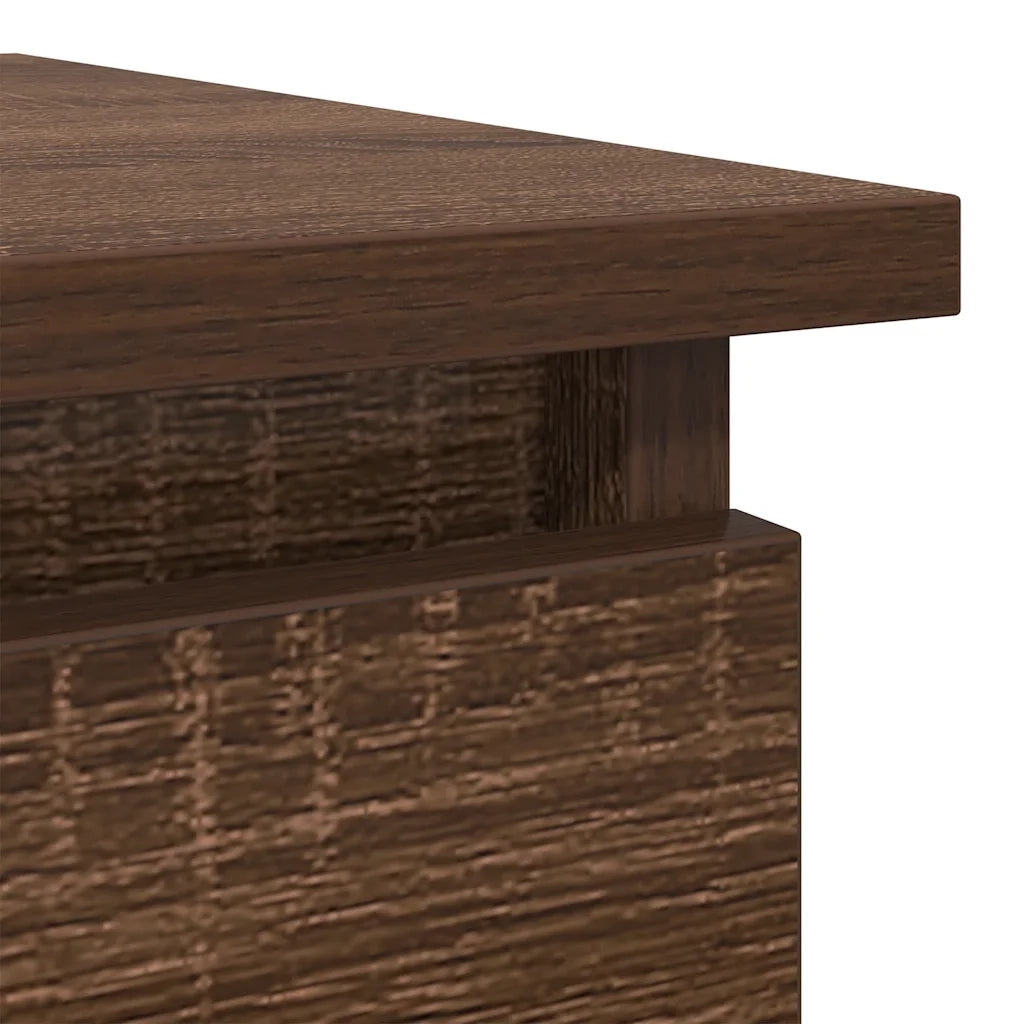 vidaXL Tavolo Consolle con Cassetti Rovere Marrone 85,5x38,5x74,5 cm