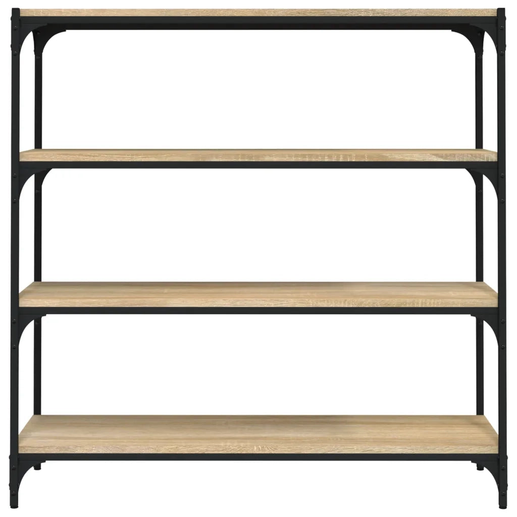 Libreria Rovere Sonoma 100x33x100cm Legno Multistrato e Acciaio 819358