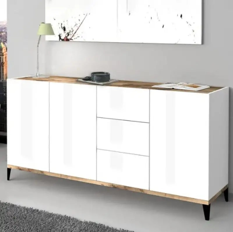 Credenza madia 160x40cm 3 ante 3 cassetti cucina ingresso Rebecca Wood