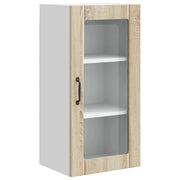 Pensile da cucina | Mobile in vetro da parete PORTO Rovere Sonoma 40 x 31 x 80 cm