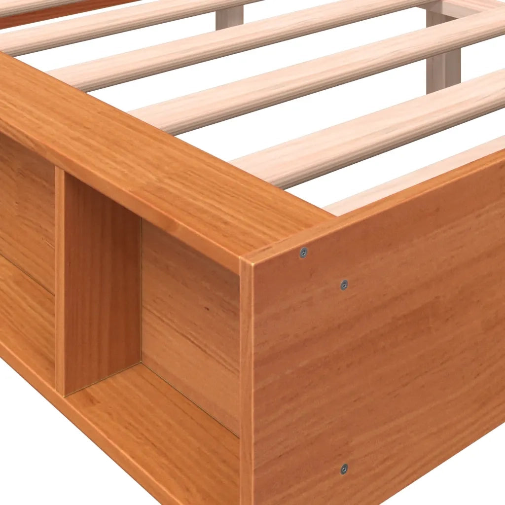 Letto senza Materasso Marrone Cera 120x200 cm in Legno di Pino 844429