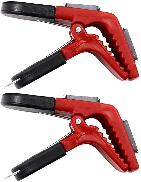 Supporto per pennello a magneti 2 pezzi - Clip magnetica - Attrezzo DIY - Prevenzione di graffi - Plastica - Rosso - Clip per vernice