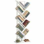 Libreria a 9 ripiani con scaffale in legno e metallo ¨C Xylo ¨C bianco industriale divisorio