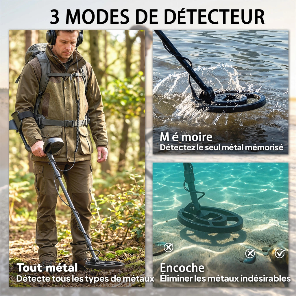 Metal Detector ¨C zephmum ¨C Bobina Impermeabile IP68 LCD 3 Modelli