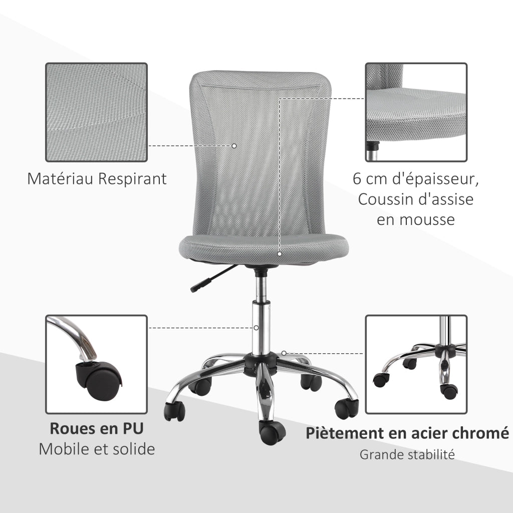 Sedia da ufficio ergonomica ¨C Xylo ¨C altezza regolabile base cromata girevole 360¡ã rivestimento rete grigio