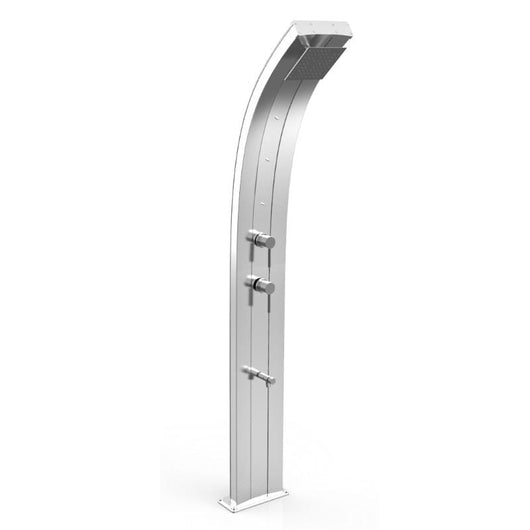 Doccia Solare In Alluminio Dada 40 Litri Con Miscelatore, Lavapiedi E Nebulizzatore Colore Inox Paint Cv-D350/9007