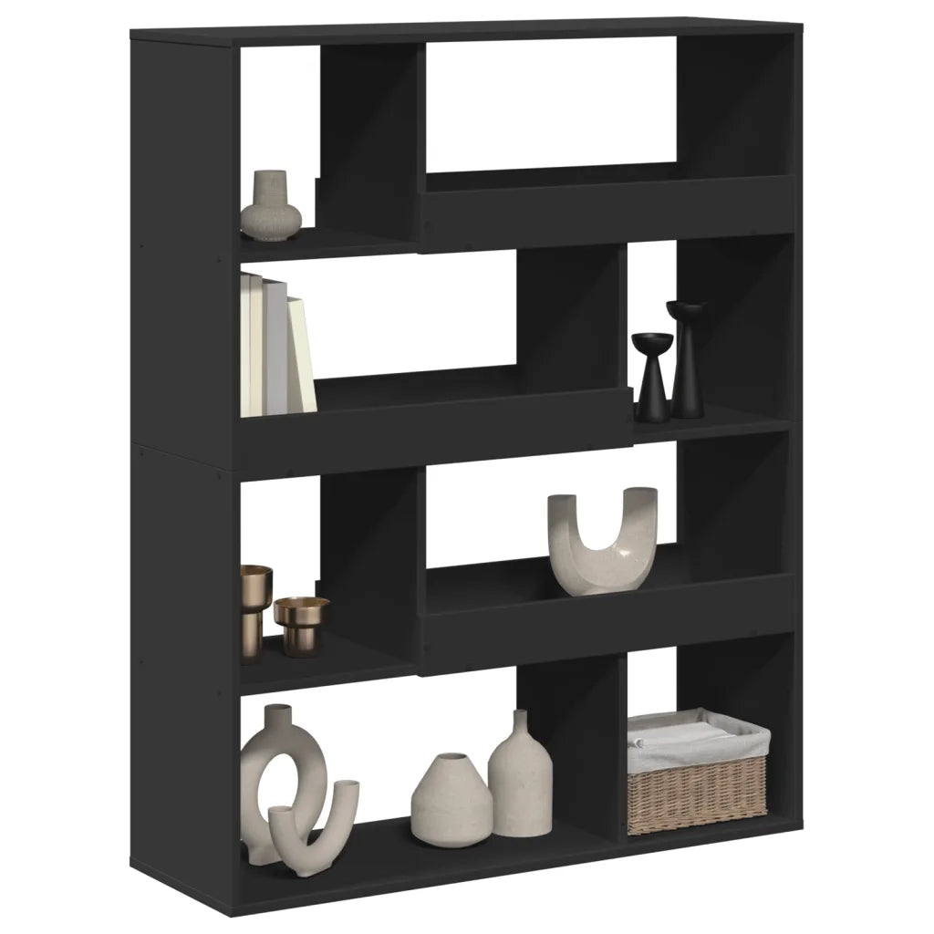 Libreria Nera 100x33x125,5 cm in Legno Multistrato 3309331