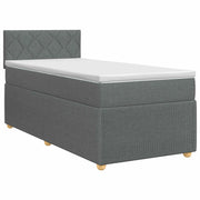 Letto box spring con materasso Grigio Scuro 90 x 190 cm Tessuto 3451364