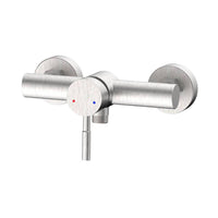 Miscelatore esterno doccia in acciaio spazzolato – Serie Antea