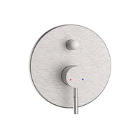 Miscelatore incasso doccia con deviatore in acciaio spazzolato - Serie Antea