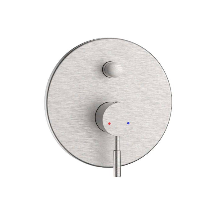 Miscelatore incasso doccia con deviatore in acciaio spazzolato - Serie Antea