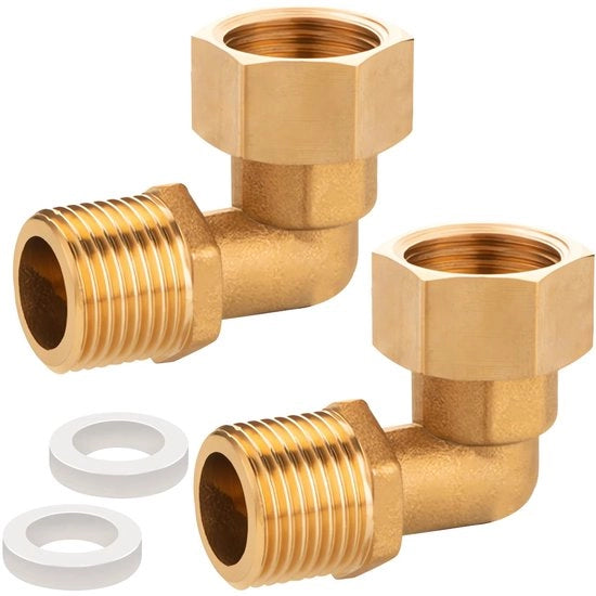 Connettori a T 90° in rame - 1/2 pollice - 2 pezzi - Resistente alla corrosione - Facili da installare - Connettore robusto - Bocchetta di tubo