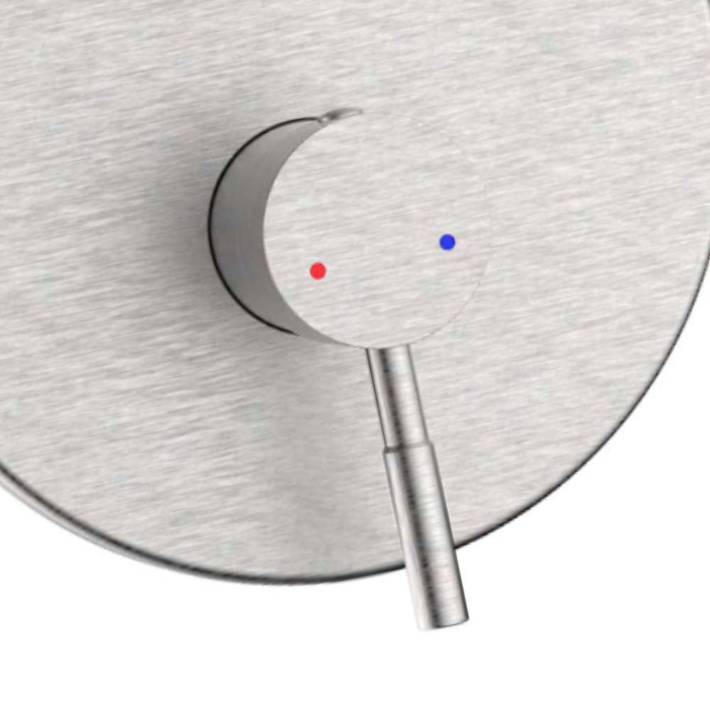 Miscelatore incasso doccia con deviatore in acciaio spazzolato - Serie Antea