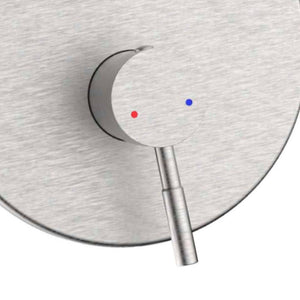 Miscelatore incasso doccia con deviatore in acciaio spazzolato - Serie Antea