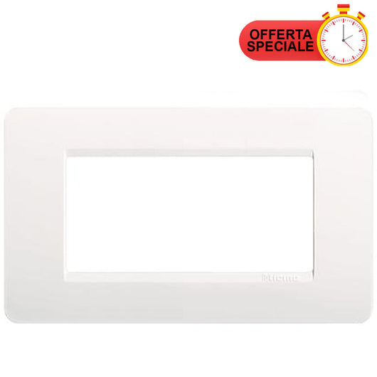 BTicino Matix Placca 4 Posti Bianco AM4804BN