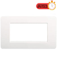 BTicino Matix Placca 4 Posti Bianco AM4804BN