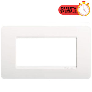 BTicino Matix Placca 4 Posti Bianco AM4804BN