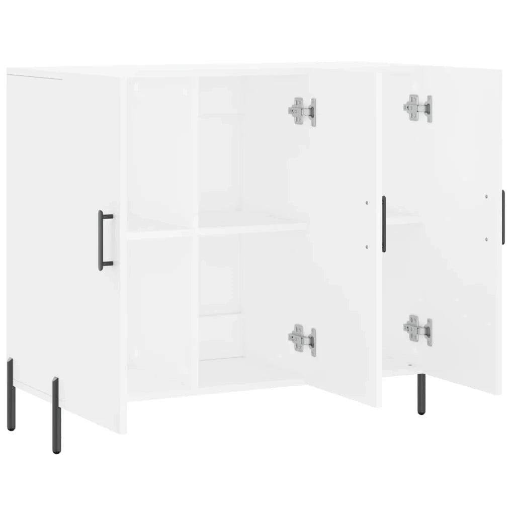 Buffet credenza cassettiera armadio mobile contenitore organizer per cucina soggiorno salotto 90 x 34 x 80 cm legno ingegnerizzato bianco 02_0030534