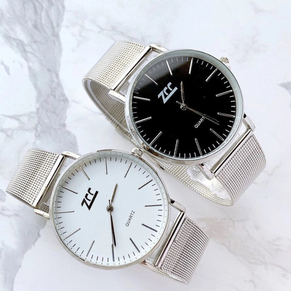 Trade Shop - Orologio Uomo Elegante Acciaio Minimal Cinturino Milanese 40mm -
