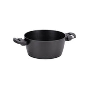 Moneta ARIA RECYCLED CASSERUOLA 2 Casseruola 24 cm in Alluminio 100% Riciclato con Rivestimento Antiaderente Naturale e Fondo Induzione Net Induction colore Nero