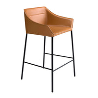 Sgabello in similpelle marrone