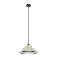 Lampadario A Sospensione Vintage Oxpark Acciaio Nero Bianco 1 Luce E27