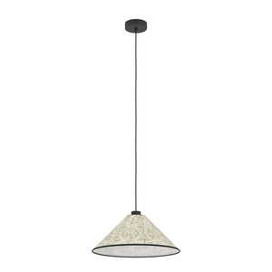 Lampadario A Sospensione Vintage Oxpark Acciaio Nero Bianco 1 Luce E27