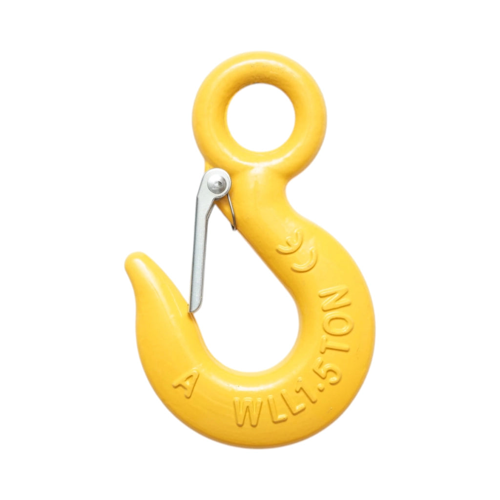 Gancio con anello di sicurezza, carico massimo 1,5 T