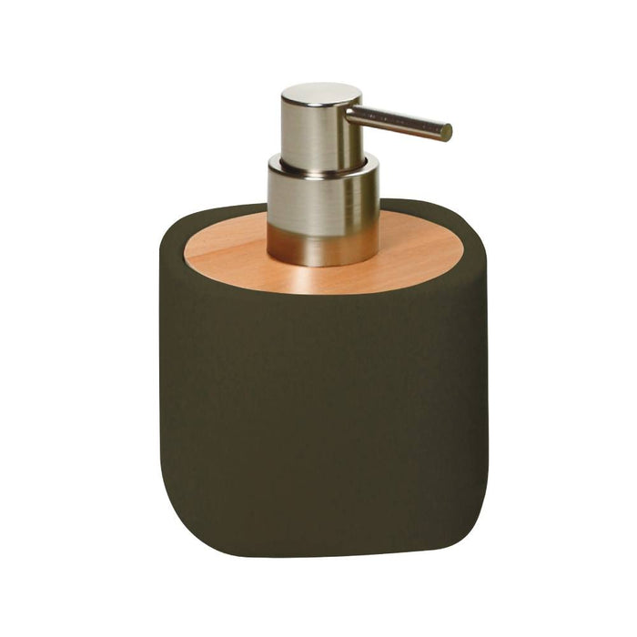 Dispenser sapone ceramica e legno - serie twin