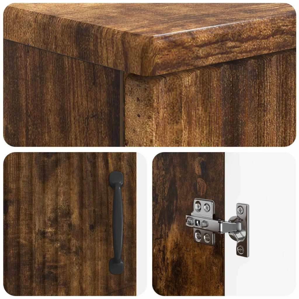 Mobiletto da Bagno HOORN Rovere Fumo 30 x 31 x 77 cm 897270
