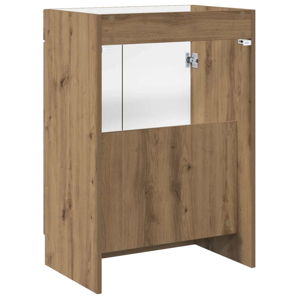 Mobiletto da bagno sotto il lavello Rovere Artigianale 890023