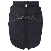Cappotto Cani Imbracatura Impermeabile Riflettente Blu Navy L52 4019920