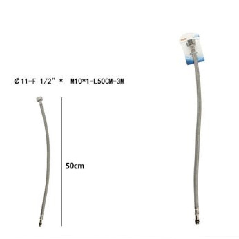 Trade Shop - Tubo Flessibile Flessibili Rubinetto Miscelatore Acqua 50 Cm F 1/2 X M10/1 69393 -