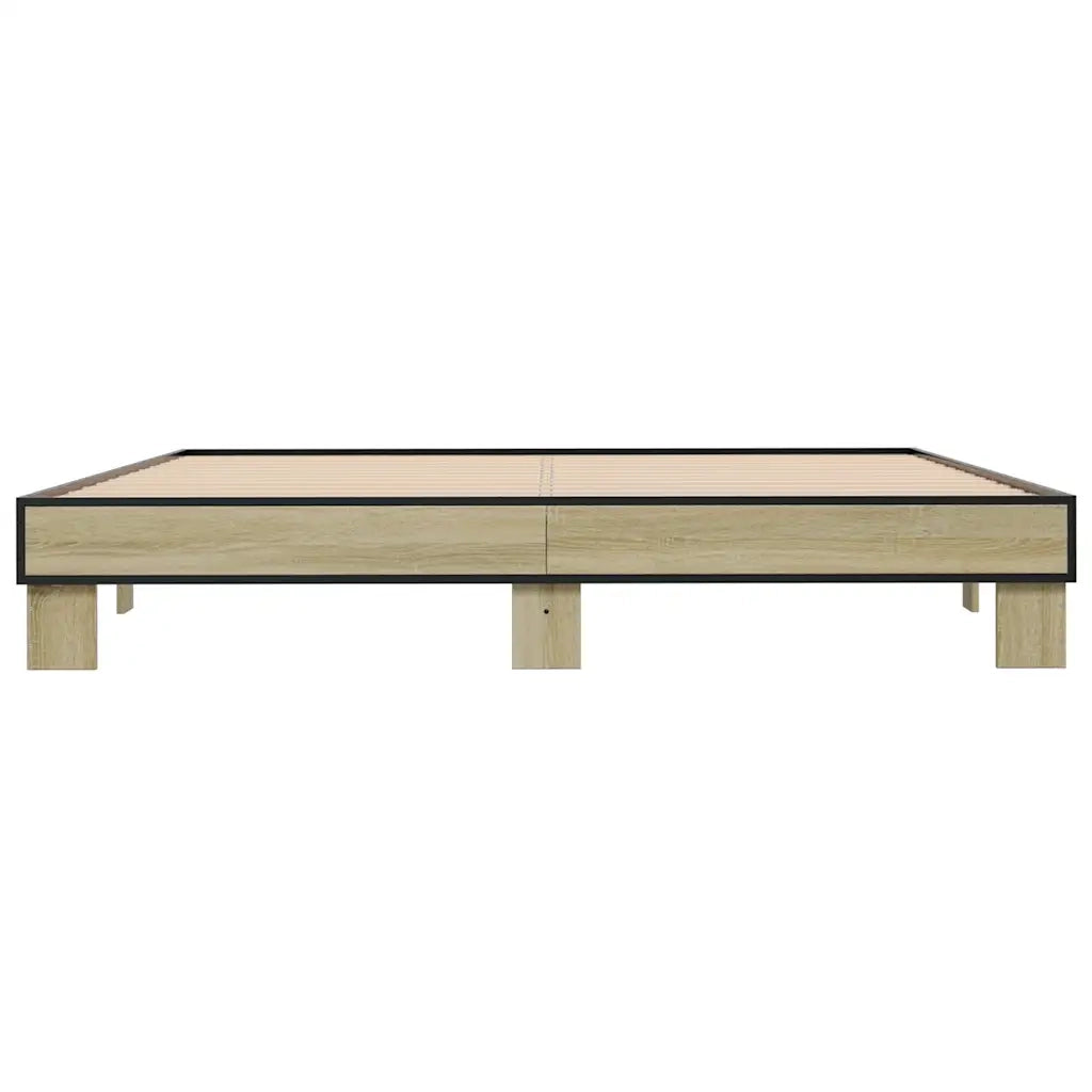 Giroletto Rovere Sonoma 200x200 cm Legno Multistrato e Metallo 3280218