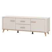 Terento, Mobile Porta tv 2 Cassetti, 154x40x52.5h cm Beige